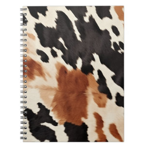 Caderno Espiral Western Brown Cream Animal Cowhide
