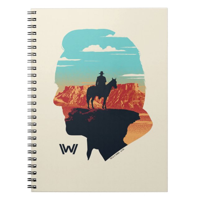 Caderno Espiral Westworld | Ford Silhouette Of Man in Black (Frente)