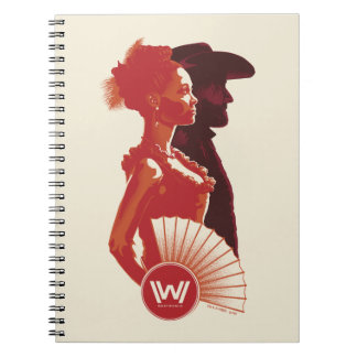 Caderno Espiral Westworld | Retrato De Estêncil Maeve & Hector
