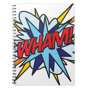 Caderno Espiral WHAM Diversão Retro Quadrinho Pop Art