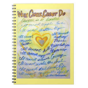 Caderno Espiral What Cancer Cannot Do Heart Art Journal Notebook