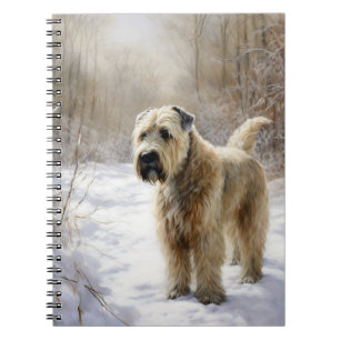 Caderno Espiral Wheaten Terrier Deixe Nevar Natal