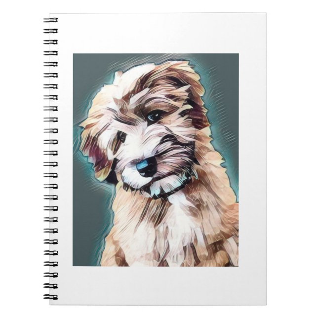 Caderno Espiral Wheaten Terrier Dog Pop Art (Frente)