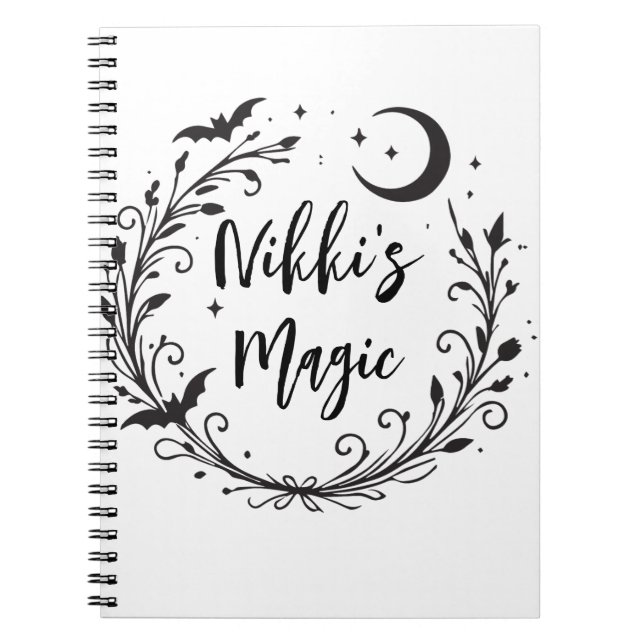 Caderno Espiral Whimsic Witchy Wiccan Herb Magic Halloween (Frente)