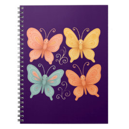 Caderno Espiral Whimsical Butterflies