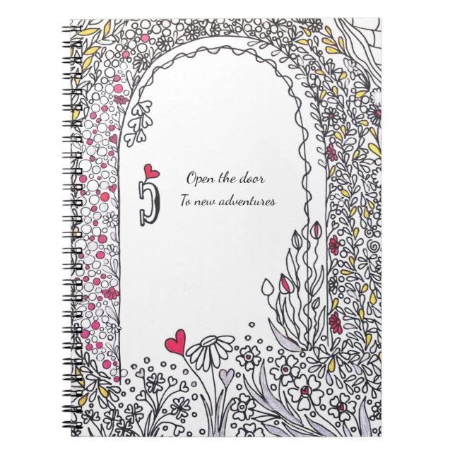 Caderno Espiral Whimsical Garden Door New Adventures (Frente)