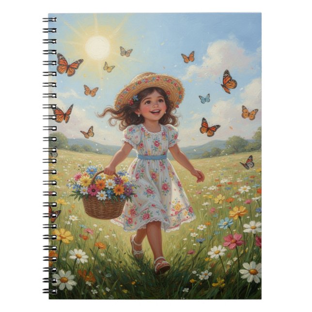 Caderno Espiral Whimsical Girl Notebook (Frente)