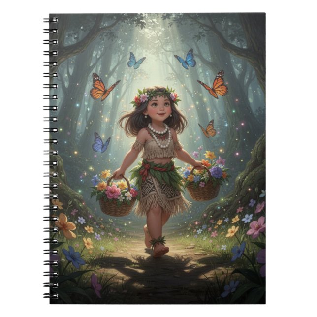 Caderno Espiral Whimsical Girl Notebook (Frente)