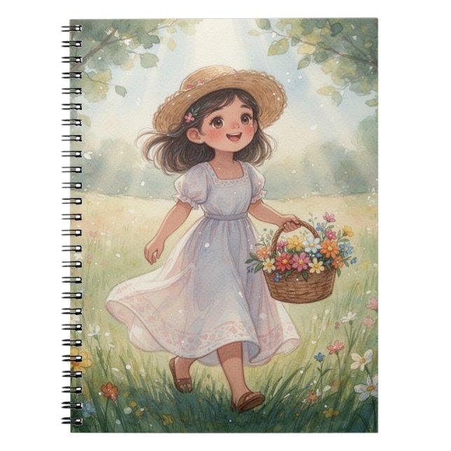 Caderno Espiral Whimsical Girl Notebook (Frente)