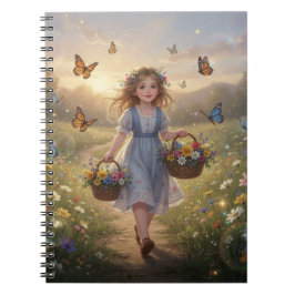 Caderno Espiral Whimsical Girl Notebook