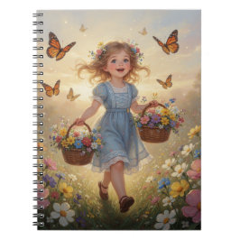 Caderno Espiral Whimsical Girl Notebook