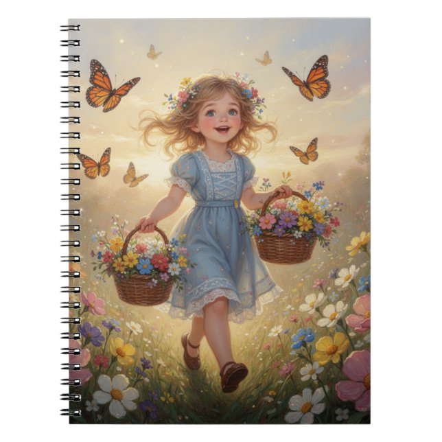 Caderno Espiral Whimsical Girl Notebook (Frente)