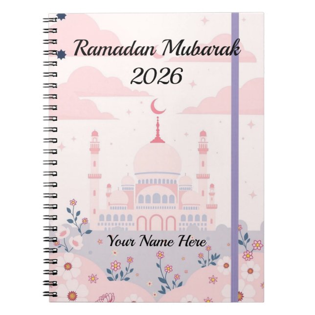 Caderno Espiral Whimsical Pastel Islamic Art (Frente)