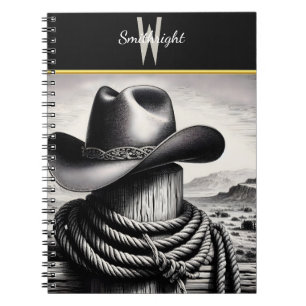 Caderno Espiral Whimsy Ocidental: Chapéu e Laço Cowboy