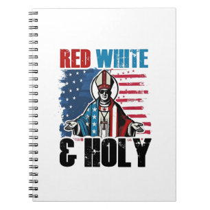 Caderno Espiral White e Santo Papa Leão XIV, 4 de julho