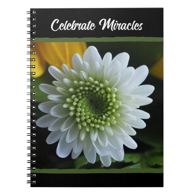 Caderno Espiral White Flower Photo Spiral Notebook (Frente)