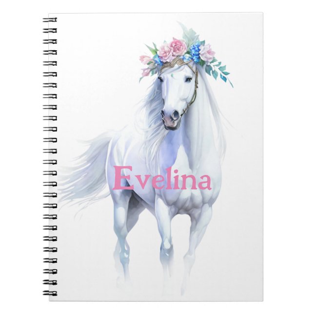 Caderno Espiral White Horse Spiral Notebook: Magical and Fun (Frente)