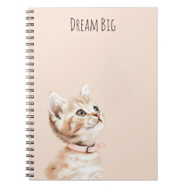 Caderno Espiral White Peach Cat
