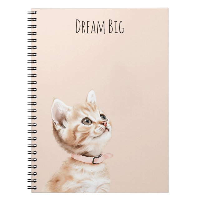 Caderno Espiral White Peach Cat (Frente)