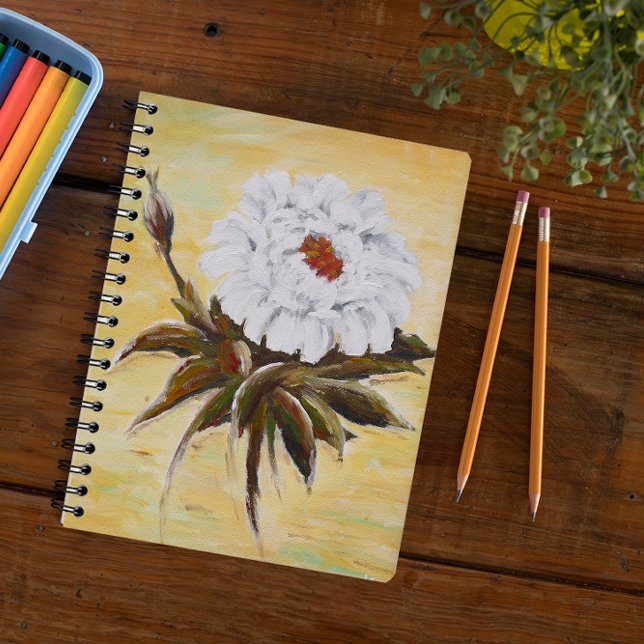Caderno Espiral White Peony (Criador carregado)