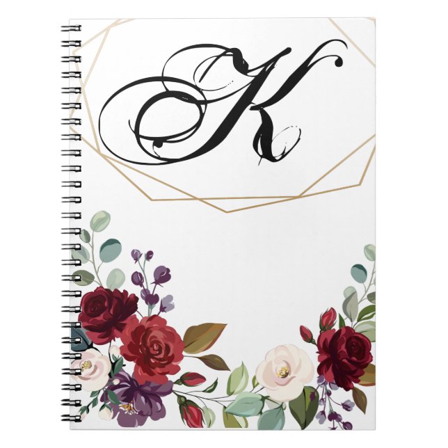 Caderno Espiral White Roses Douradas do Livro de Notas Personaliza (Frente)
