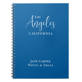 Caderno Espiral White Script Blue de Los Angeles