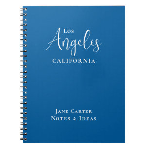Caderno Espiral White Script Blue de Los Angeles