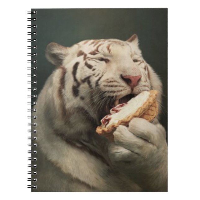 Caderno Espiral White Tiger Pie Notes – Elegant Notebook (Frente)