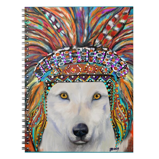 Caderno Espiral White Wolf Art (Frente)