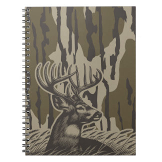 Caderno Espiral Whitetail Deer Bottomland Camo Deer Hunting Camo