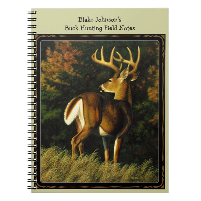 Caderno Espiral Whitetail Deer Trophy Buck Hunting (Frente)