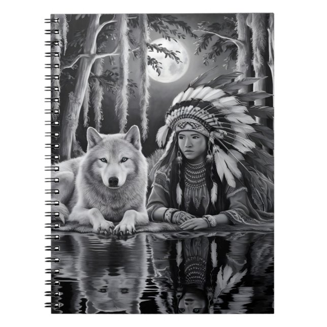 Caderno Espiral Wild Connection: Wolf and Girl (Frente)