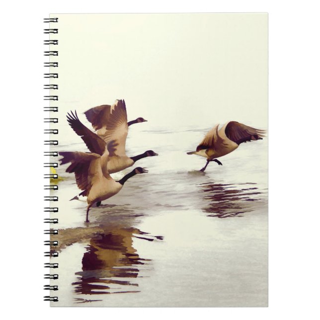 Caderno Espiral "Wild Goose Chase" - Gansos em Corrente (Frente)
