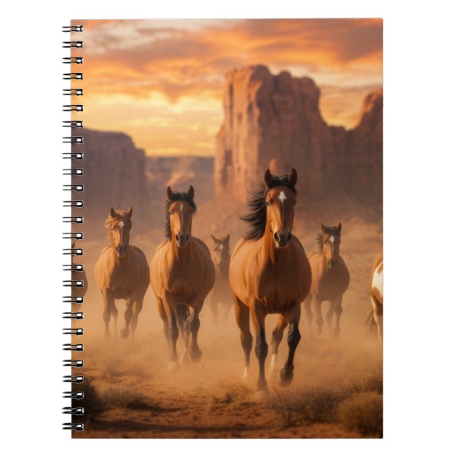 Caderno Espiral Wild Horses out West - Journal or Notebook (Frente)