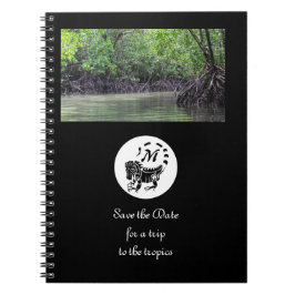 Caderno Espiral Wild Iguana Silhouette Monograma Foto