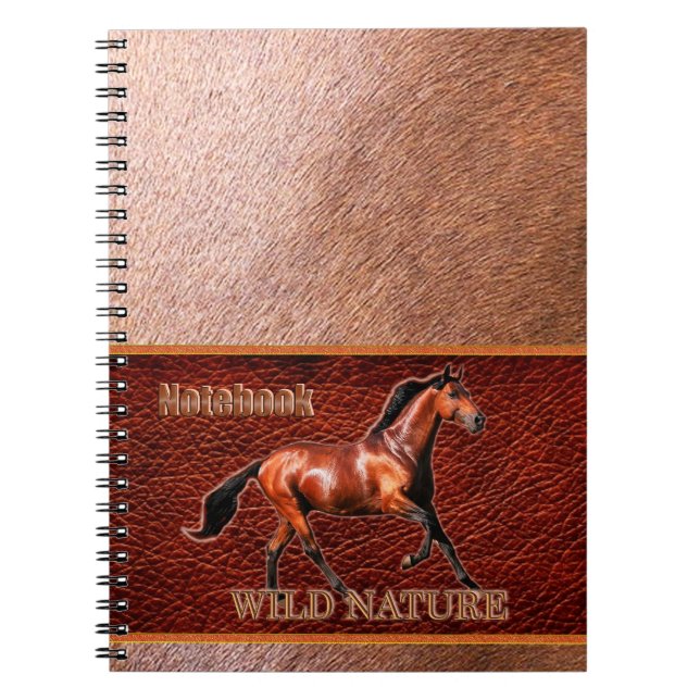 Caderno Espiral WILD NATURE - coleção HORSE design (Frente)