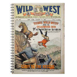 Caderno Espiral Wild West Personalize Name Dizendo Presente