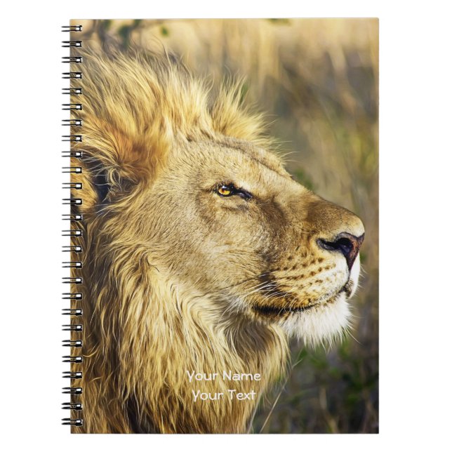 Caderno Espiral Wildcat African Wildcat Head Personalizado (Frente)