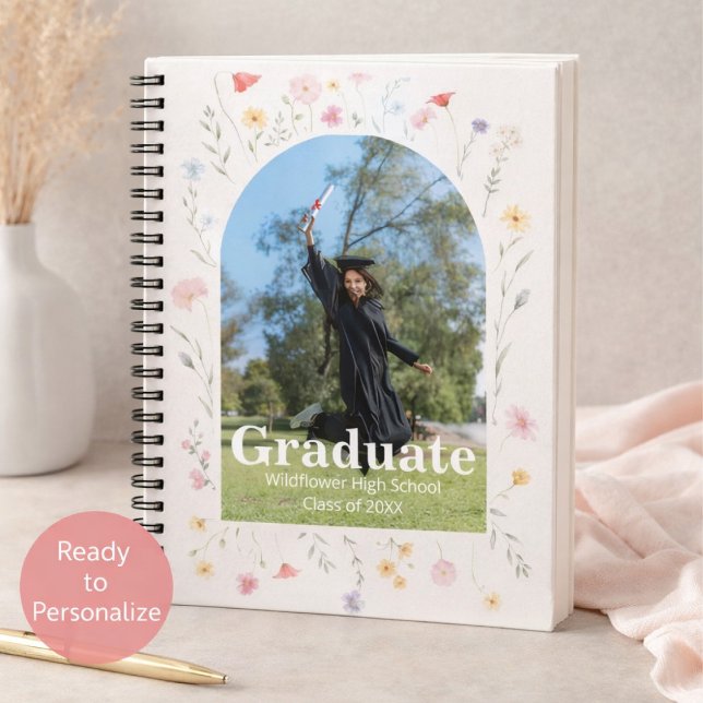 Caderno Espiral Wildflower graduation (Criador carregado)