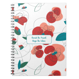 Caderno Espiral Wildflower Wonderland Fluxos estilizados
