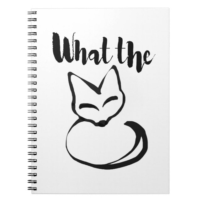 Caderno Espiral Wildly Punny — What the Fox? Minimalist Pun Art (Frente)