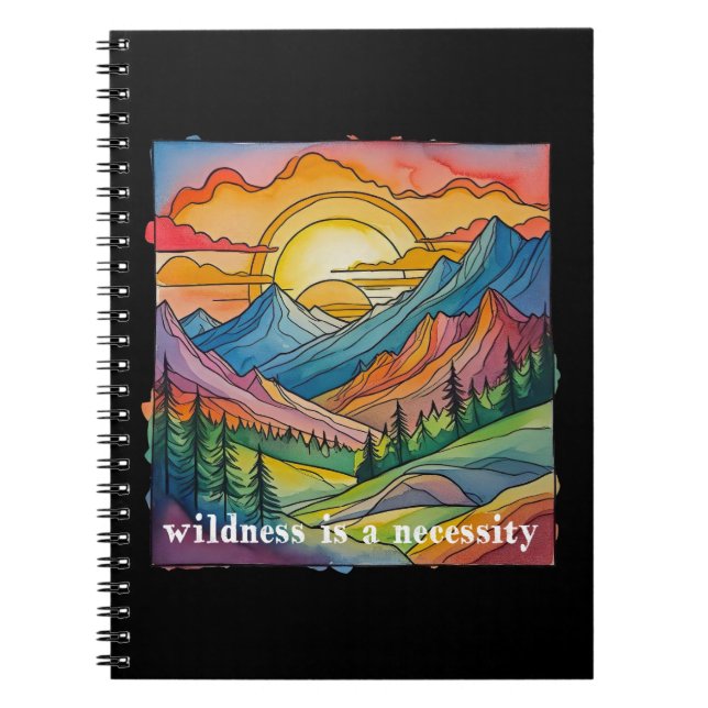 Caderno Espiral Wildness is a necessity save our public lands  (Frente)