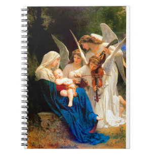 Caderno Espiral William Adolphe Bouguereau Song of the Angels