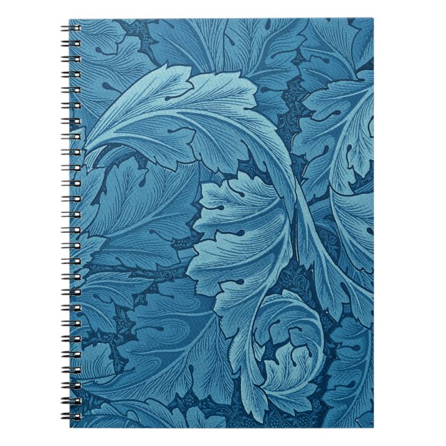 Caderno Espiral William Morris Acanthus em azul (Frente)
