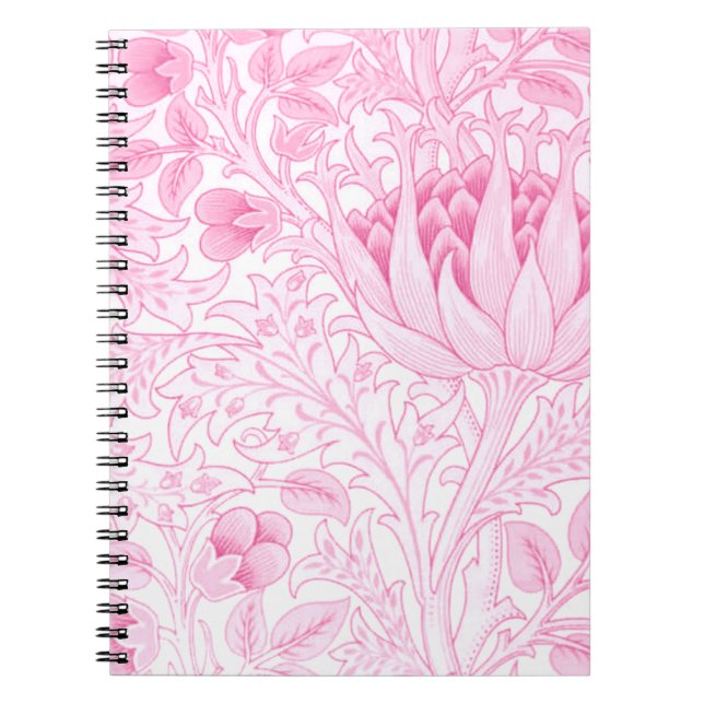 Caderno Espiral William Morris Artichoke Pale Pink (Frente)