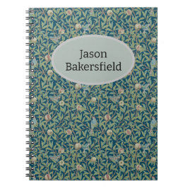 Caderno Espiral William Morris "Bird and Pomegranate" Personalized