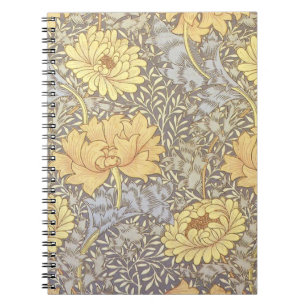 Caderno Espiral William Morris Chrysanthemum Mãe Flowers