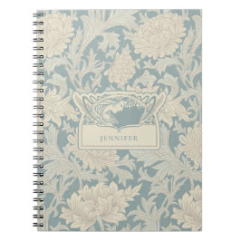 Caderno Espiral William Morris Chrysanthemum Pattern