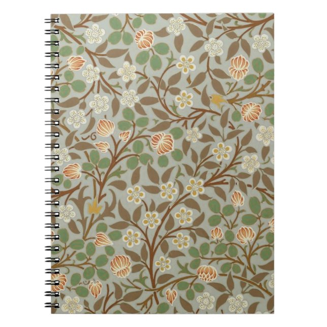 Caderno Espiral William Morris Clover Flor Botânica (Frente)