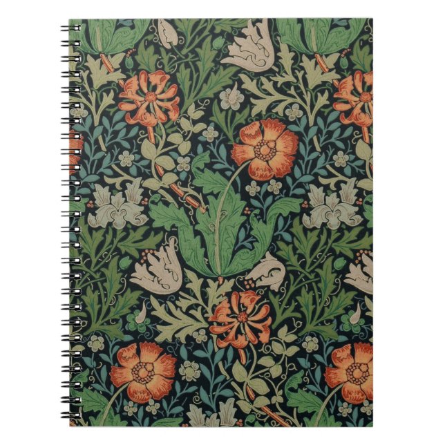 Caderno Espiral William Morris Compton Wallpaper Classic (Frente)